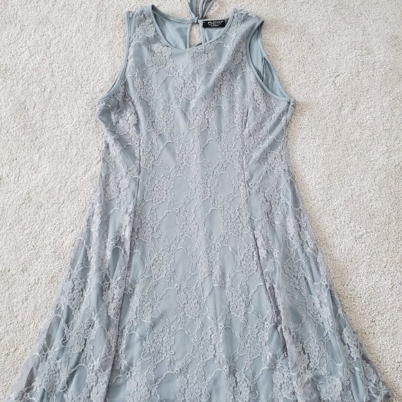 Floyd by Smith Women's Gray Lace Tunic Top - Picture 2 of 7